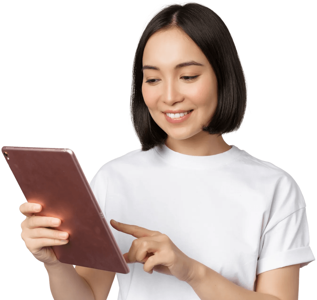 Student using digital device